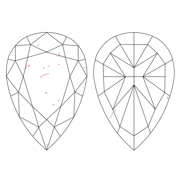 Inkluzie a cistota v prirodnom farebnom diamante slza fancy dark tmavo žlto hnedý 1.18 ct SI1 8828320118_T9