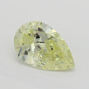 Farebný diamant slza, fancy light žltý, 0,62ct, GIA
