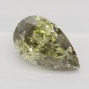 Farebný diamant slza, fancy hnedo-zeleno žltý, 0,48ct, GIA
