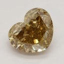 Farebný diamant srdce, fancy dark žlto hnedý, 2,24ct, GIA