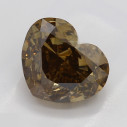 Farebný diamant srdce, fancy dark champagne, 1,56ct, GIA