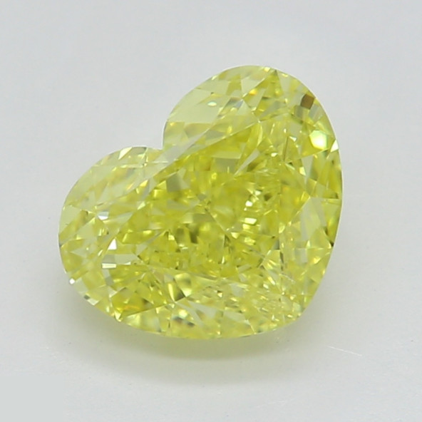 Prírodný farebný diamant s GIA certifikatom srdce fancy vivid žltý 0.91 ct SI1 3829900203_Y7