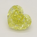 Farebný diamant srdce, fancy intense žltý, 0,71ct, GIA