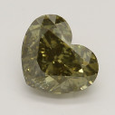 Farebný diamant srdce, fancy deep hlboko nahnedlo nazelenalo žltý, 0,72ct, GIA
