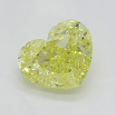 Farebný diamant srdce, fancy intense žltý, 0,52ct, GIA