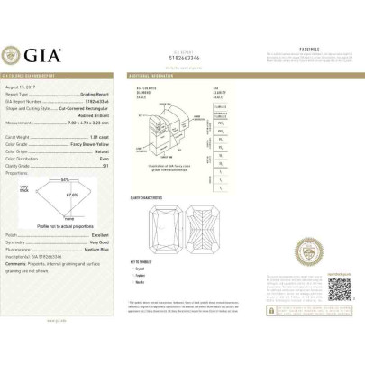 Prírodný farebný diamant s GIA certifikatom radiant fancy hnedožltý 1.01 ct SI1 1823970050_Y5 2