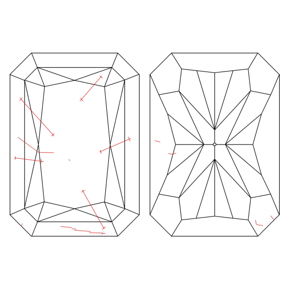 Inkluzie a cistota v prirodnom farebnom diamante radiant fancy light žltý 1.11 ct SI2 8851560038_Y4