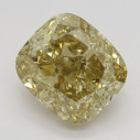 Farebný diamant cushion, fancy hnedožltý, 4,02ct, GIA