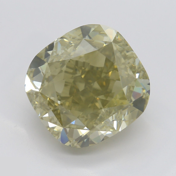 Prírodný farebný diamant s GIA certifikatom cushion fancy hnedo-zeleno žltý 4.24 ct SI2 4828040204_Y5