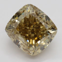 Farebný diamant cushion, fancy dark žltkasto hnedý, 3,01ct, GIA