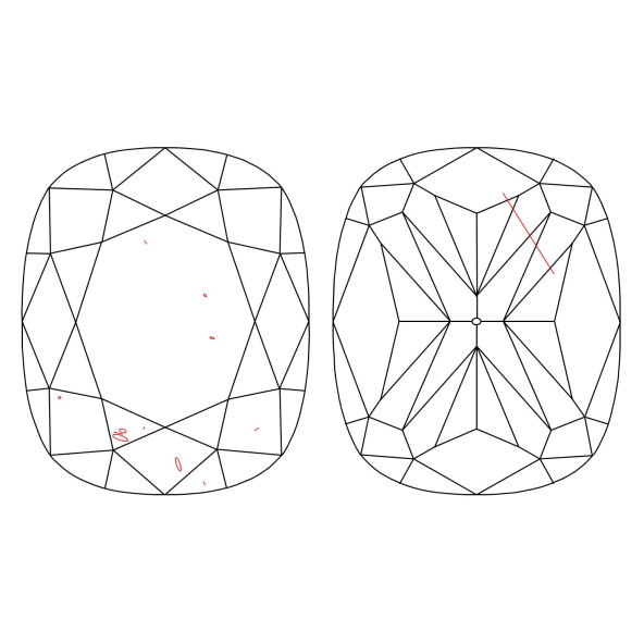 Inkluzie a cistota v prirodnom farebnom diamante cushion fancy dark tmavo žltkasto hnedý 3.72 ct SI2 9841740069_T9