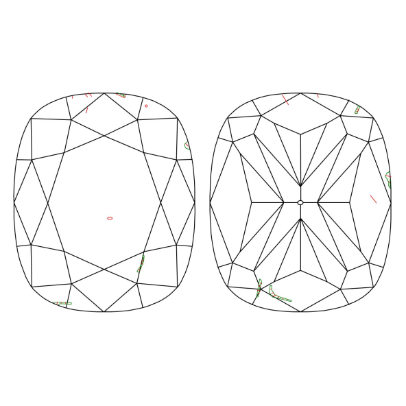 Inkluzie a cistota v prirodnom farebnom diamante cushion fancy dark tmavo hnedý 2.22 ct VS2 7829000017_T9