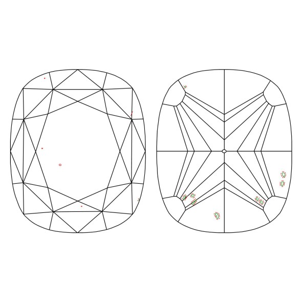 Inkluzie a cistota v prirodnom farebnom diamante cushion fancy dark tmavo žltkasto hnedý 2.03 ct VS2 8828440018_T9