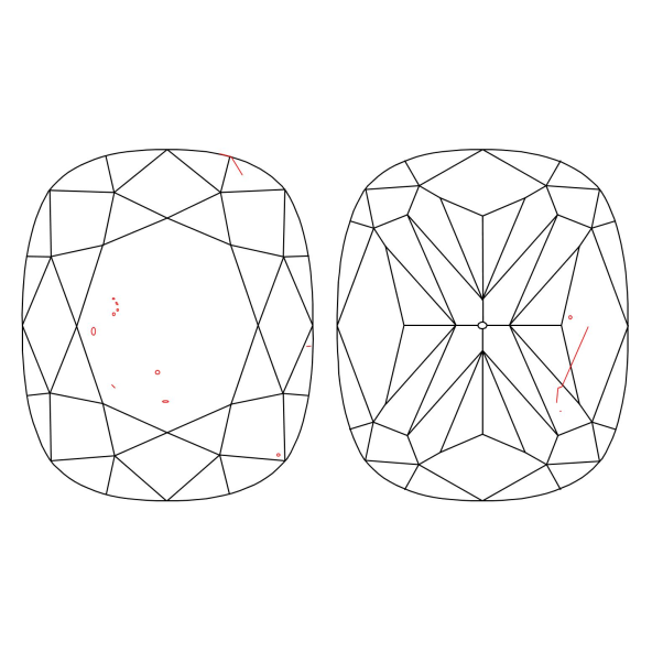 Inkluzie a cistota v prirodnom farebnom diamante cushion fancy dark tmavo hnedý 2.06 ct SI1 8841740018_T9