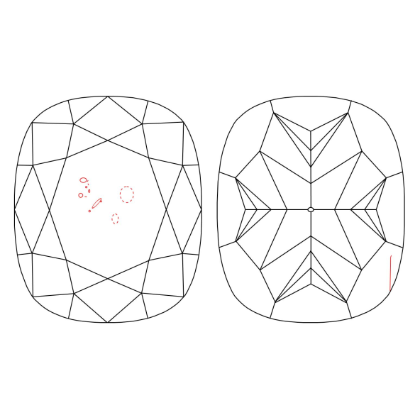 Inkluzie a cistota v prirodnom farebnom diamante cushion fancy light žltý 2.03 ct SI2 1826520051_Y4