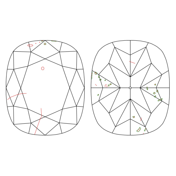 Inkluzie a cistota v prirodnom farebnom diamante cushion fancy žltohnedý 2.10 ct SI2 8828440048_T5