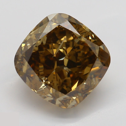 Prírodný farebný diamant s GIA certifikatom cushion fancy dark tmavo hnedý 2.50 ct SI2 9828440069_T9