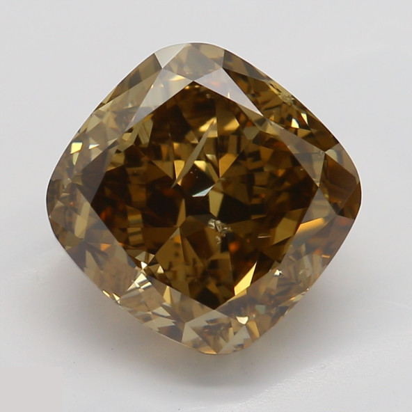 Prírodný farebný diamant s GIA certifikatom cushion fancy dark tmavo hnedý 2.50 ct SI2 9828440069_T9