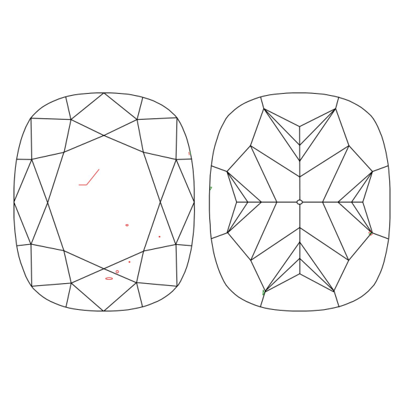 Inkluzie a cistota v prirodnom farebnom diamante cushion fancy dark tmavo žltkasto hnedý 2.20 ct SI2 1828440001_T9