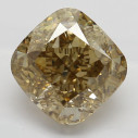 Farebný diamant cushion, fancy dark žltkasto hnedý, 1,51ct, GIA