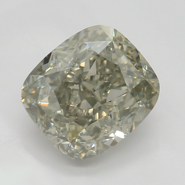 Prírodný farebný diamant s GIA certifikatom cushion fancy sivozeleno žltý 1.71 ct SI1 8830040308_Y5
