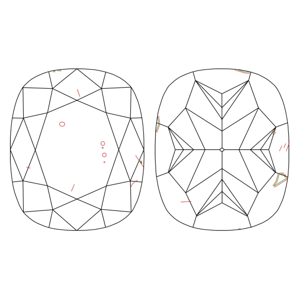 Inkluzie a cistota v prirodnom farebnom diamante cushion fancy dark tmavo žltkasto hnedý 1.70 ct SI1 8828440058_T9