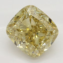 Farebný diamant cushion, fancy s nahnedlo žltou farbou, 1ct, GIA