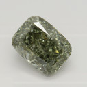 Farebný diamant cushion, fancy dark zeleno sivý, 1,01ct, GIA