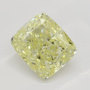 Farebný diamant cushion, fancy žltý, 1,07ct, GIA