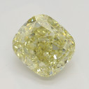 Farebný diamant cushion, fancy žltý, 1,1ct, GIA