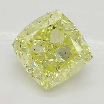 Prírodný farebný diamant s GIA certifikatom cushion fancy intense žltý 0.50 ct SI1 4116960064_Y6