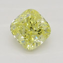 Farebný diamant cushion, fancy intense žltý, 0,4ct, GIA