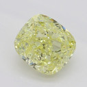 Farebný diamant cushion, fancy žltý, 0,41ct, GIA