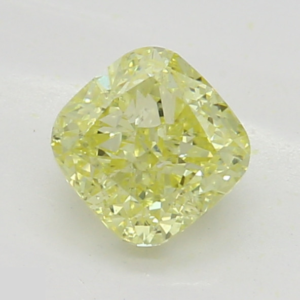 Prírodný farebný diamant s GIA certifikatom cushion fancy žltý 0.43 ct SI2 9117070049_Y5
