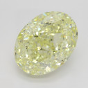 Farebný diamant oval, fancy light žltý, 4,12ct, GIA