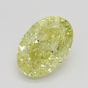 Farebný diamant oval, fancy žltý, 1,36ct, GIA