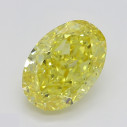 Farebný diamant oval, fancy vivid žltý, 1,33ct, GIA