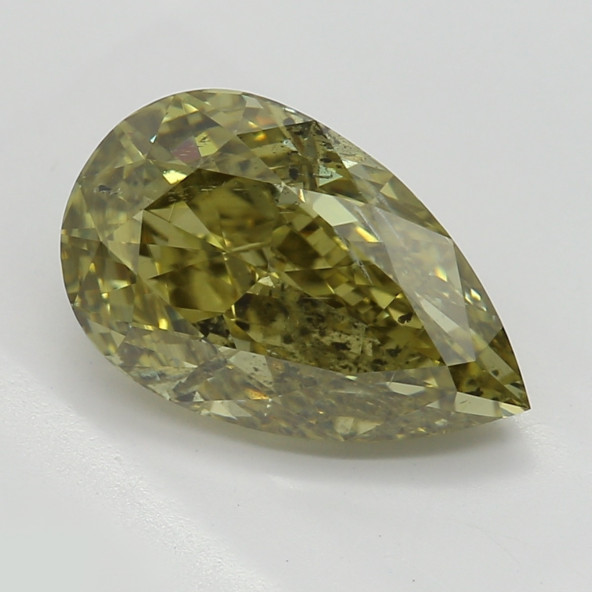 Prírodný farebný diamant s GIA certifikatom slza fancy dark tmavohnedo nazelenalo žltý 1.79 ct I1 9829570149_Y9