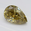 Farebný diamant slza, fancy dark hnedo-žltý, 1,07ct, GIA