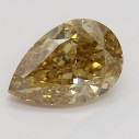 Farebný diamant slza, fancy hnedožltý, 0,85ct, GIA