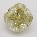 Farebný diamant cushion, fancy s nahnedlo žltou farbou, 4,04ct, GIA