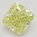 Farebný diamant cushion, fancy žltý, 2,21ct, GIA