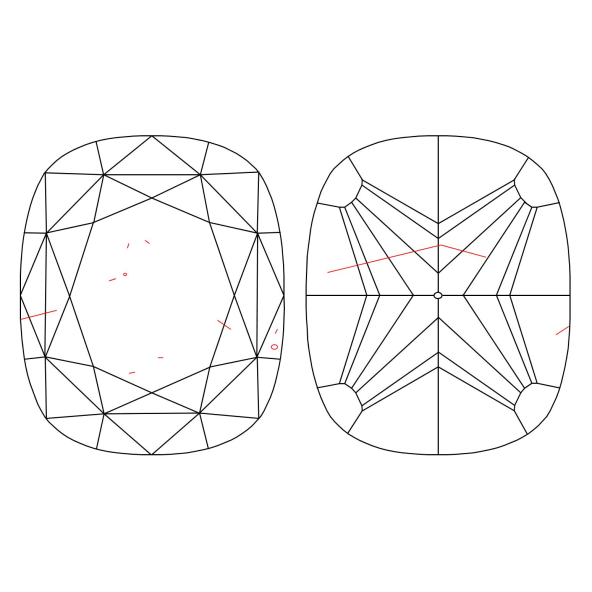 Inkluzie a cistota v prirodnom farebnom diamante cushion fancy light žltohnedý 2.17 ct I2 4841510094_T4