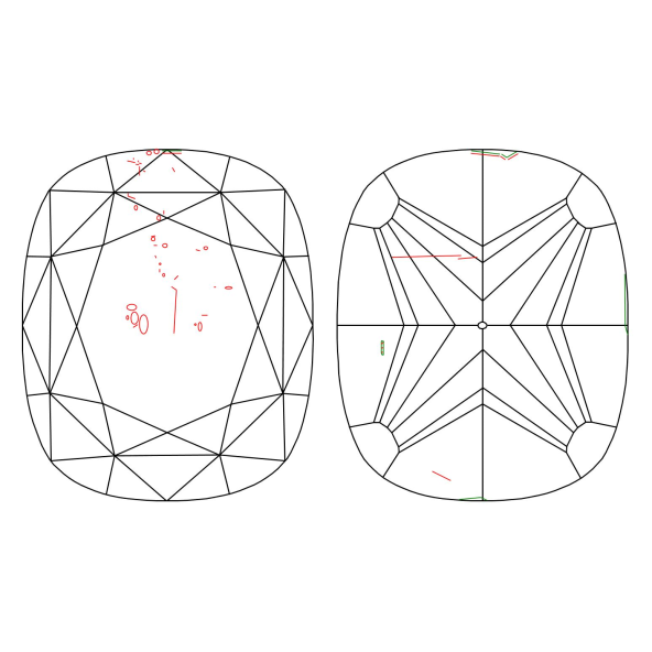 Inkluzie a cistota v prirodnom farebnom diamante cushion fancy ružový 1.03 ct I1 5828890005_R5