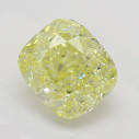 Farebný diamant cushion, fancy žltý, 0,8ct, GIA