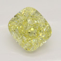 Farebný diamant cushion, fancy žltý, 0,85ct, GIA