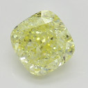 Farebný diamant cushion, fancy intense žltý, 0,83ct, GIA