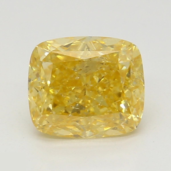 Prírodný farebný diamant s GIA certifikatom cushion fancy intense oranžovo žltý 0.78 ct I1 4101720214_Y6