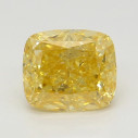 Farebný diamant cushion, fancy intense oranžovo žltý, 0,78ct, GIA