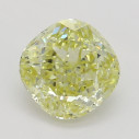 Farebný diamant cushion, fancy žltý, 0,55ct, GIA